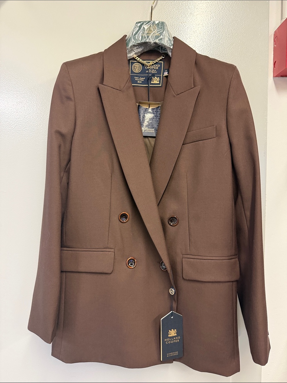 Men's Brown Double-Breasted Blazer